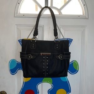 Black Leather like ROSETTI Handbag NWOT